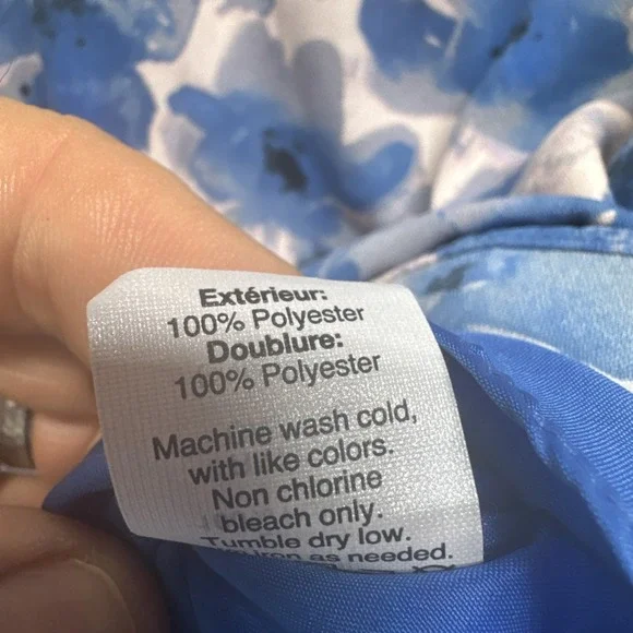 J.Crew Blue Floral Scalloped Cami Women's Size 4 Sleeveless Summer Top Shirt - Picture 5 of 8